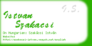 istvan szakacsi business card