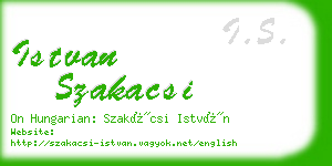 istvan szakacsi business card